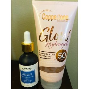 Hydrating facial serum & glow sparkle spf50